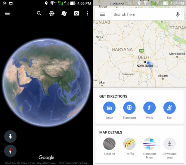 earthview vs google earth