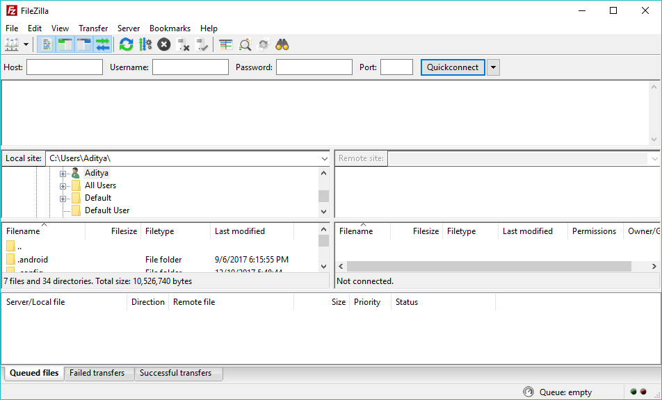 Open Source Software Windows 10 11 FileZilla