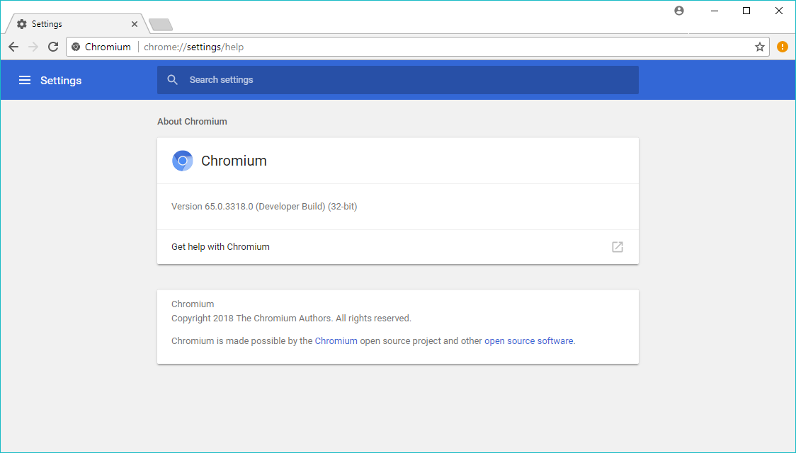 chrominum windows 10 open source software