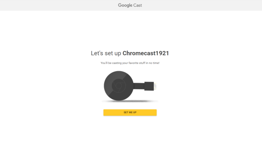 Chromecast setup c2