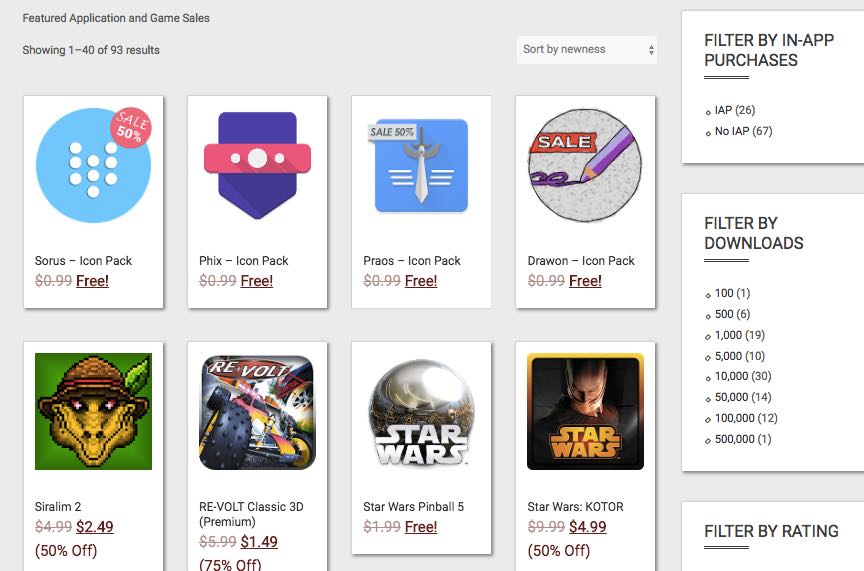 play store sales