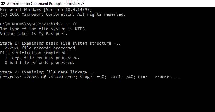 how to fix a corrupted hard drive cmd