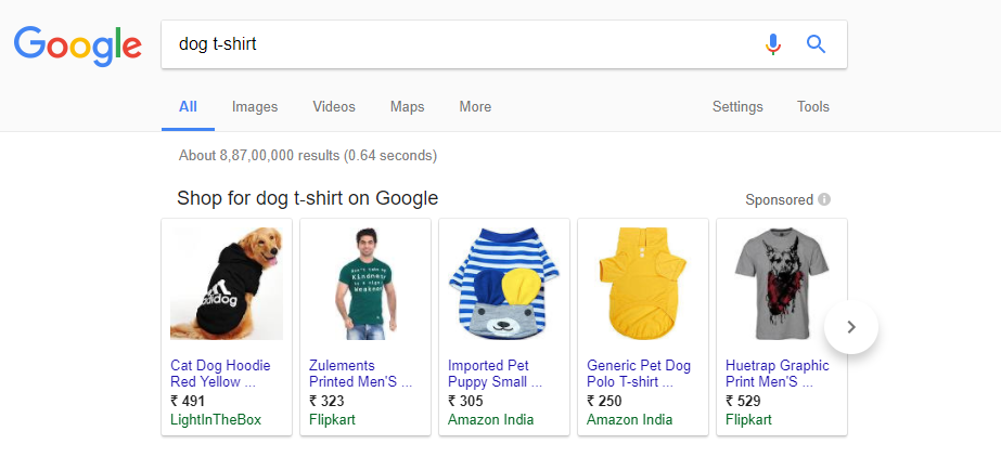 Google Comparion shopping