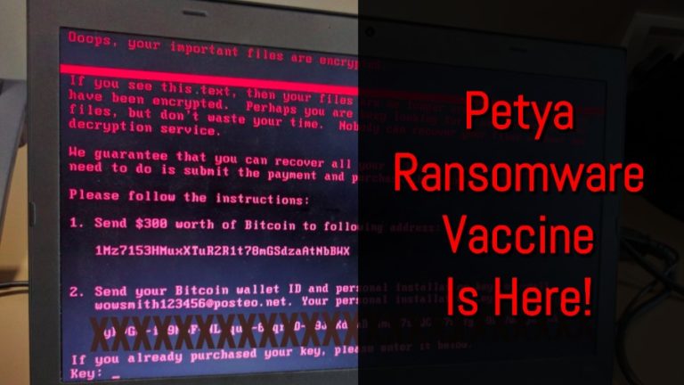 petya ransomware vaccine fix