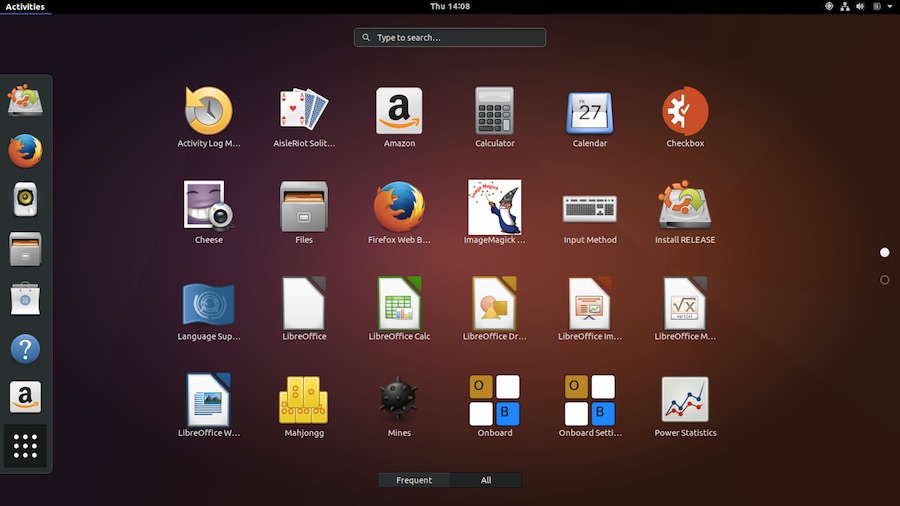 Ubuntu 17.10 gnome default