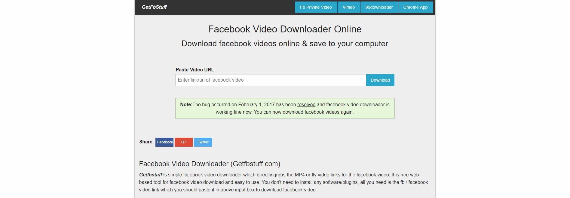 GetFBStuff Download Facebook Videos