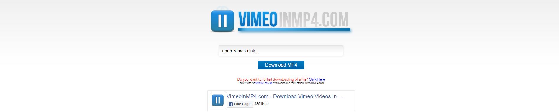 VimeoInMp4 تحميل أشرطة الفيديو Vimeo