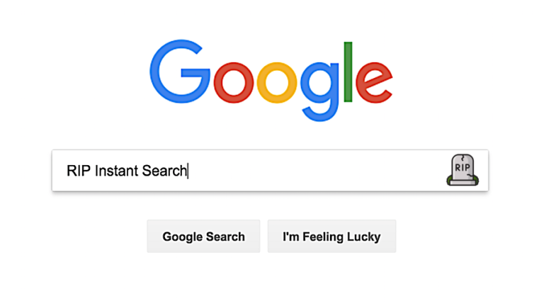 google kills instant search