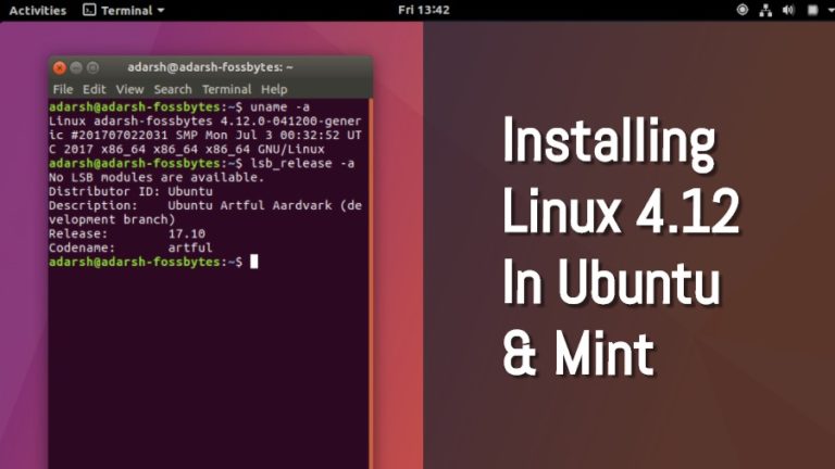 How To Install Linux Kernel 4.12 In Ubuntu And Linux Mint?