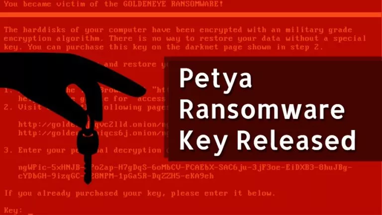 petya ransomware key