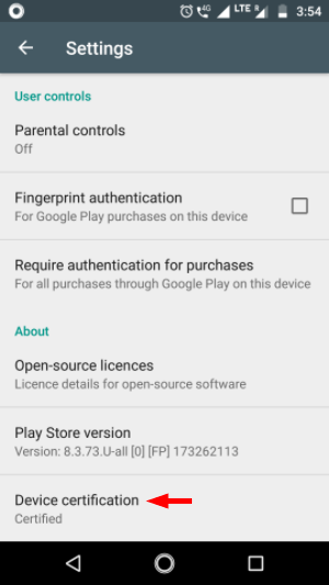 сертифицированное устройство Android, как проверить