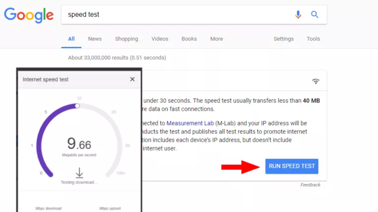 Google Search Speed test Main3