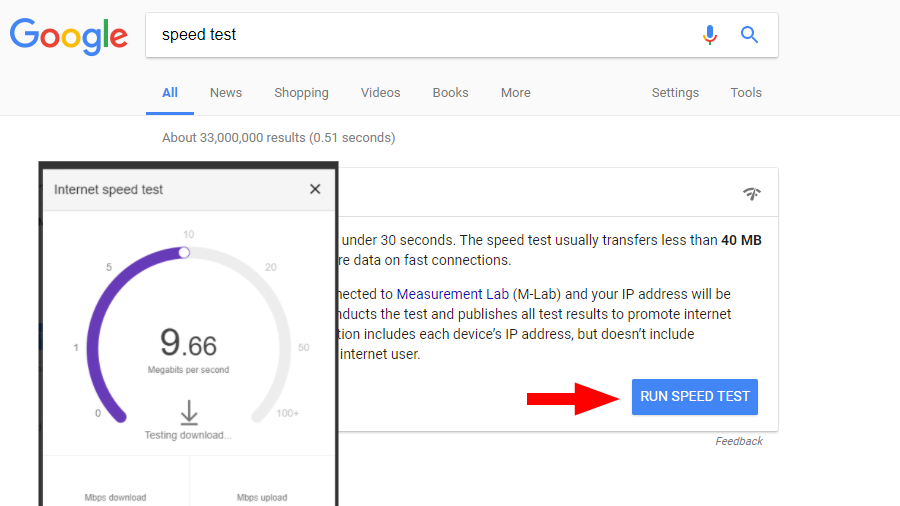 google speedtest web