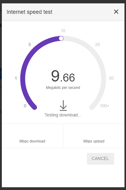 Google Search Speed test 1