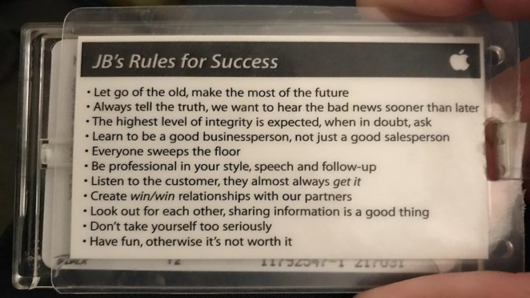 apple rules for success
