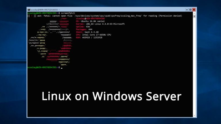 linux on windows server 2016
