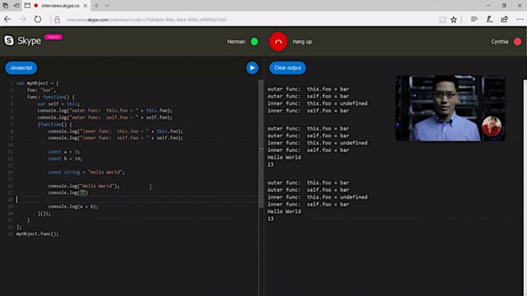 skype code editor