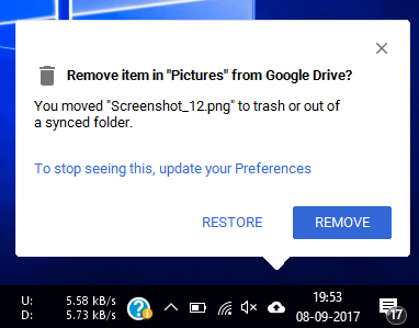 quit backup and sync google drive