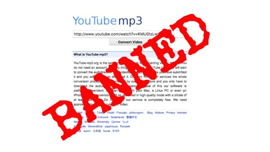 YouTube-Mp3 shutdown