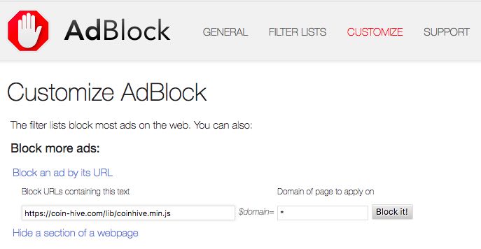 Miner Blocker - Block Coin Miners for Google Chrome - Extension