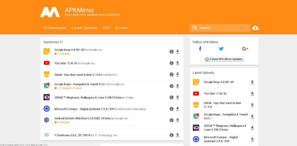 google maps apk mirror