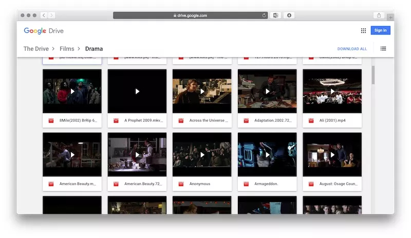 Pirates Are Uploading Movies To Google Drive, Because Torrents Are Dying