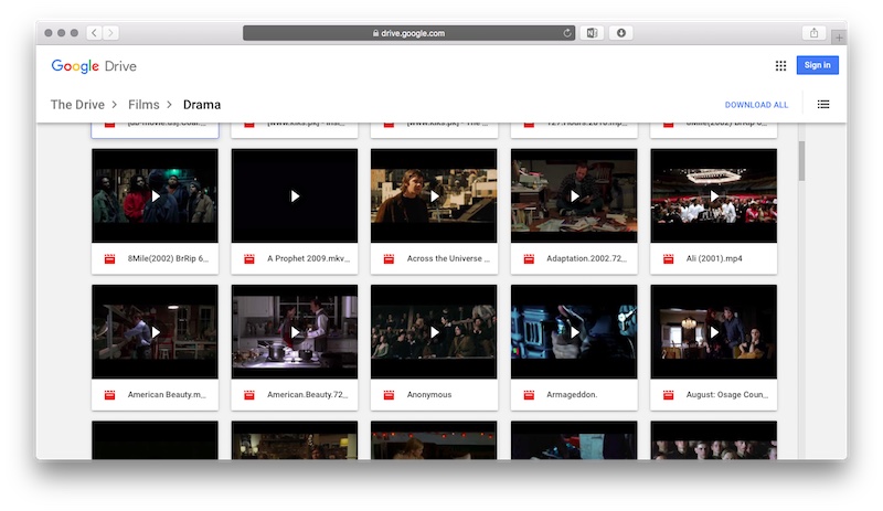 google drive movies