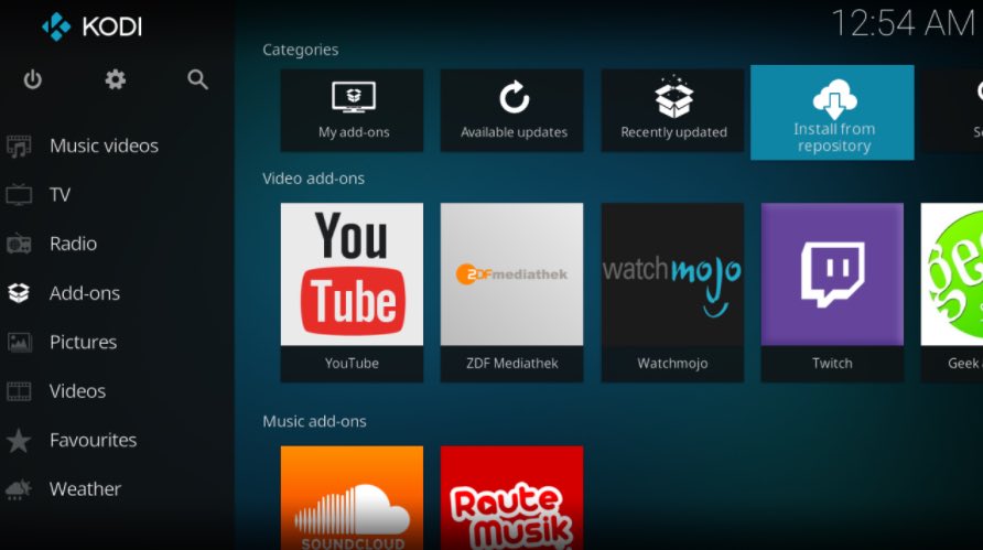 configure app kodi 17 windows 10