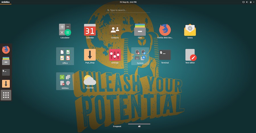 system76 pop!_OS 17.10 gnome apps