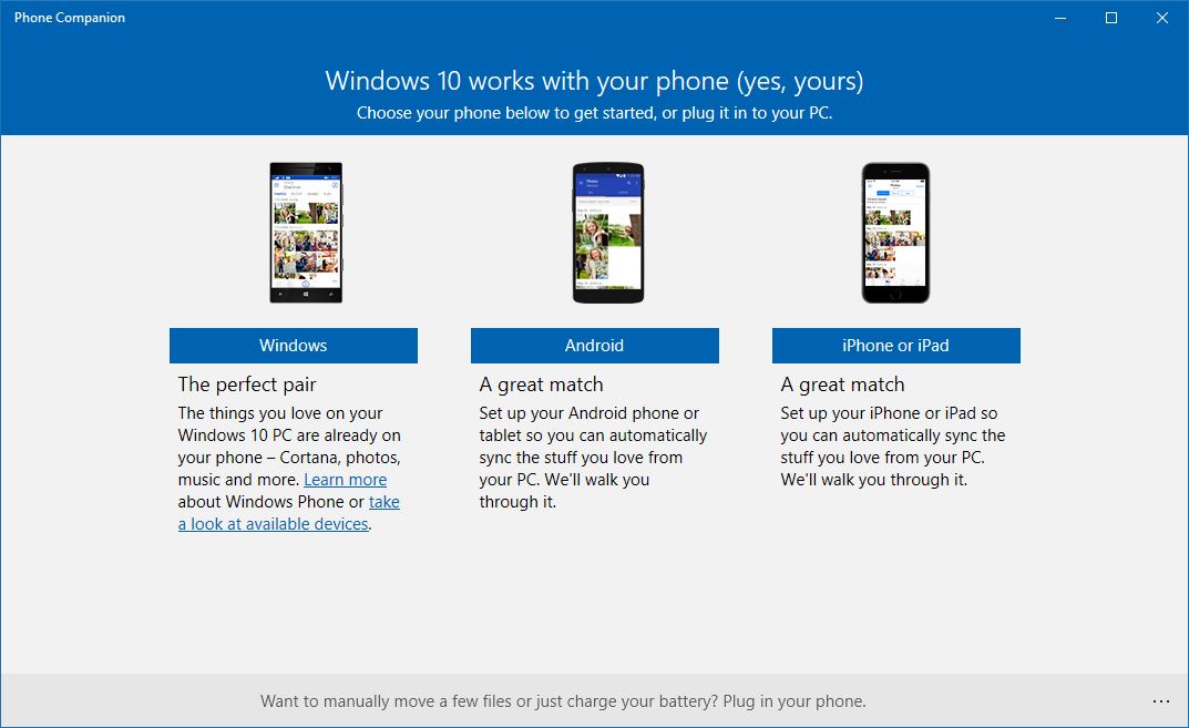 microsoft phone companion ios