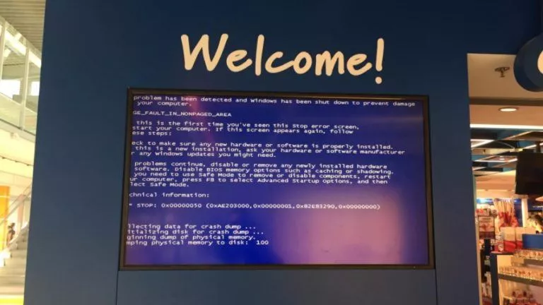 Windows blue screen error