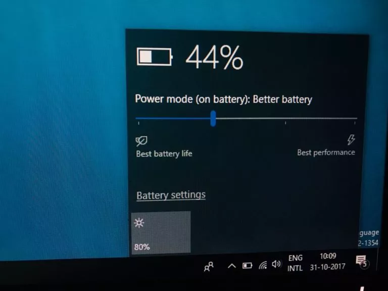 battery indicator windows 10