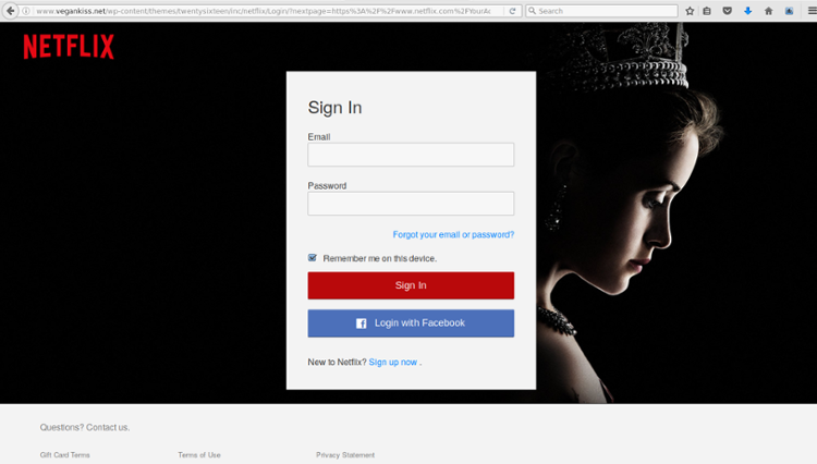 netflix login page not found