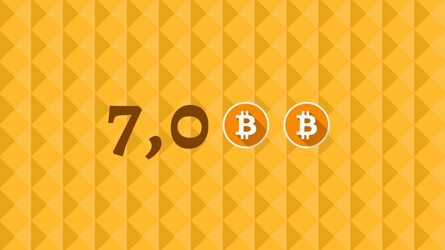 7000 per bitcoin
