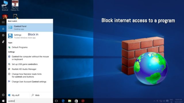 How To Block A Program From Accessing The Internet In Windows