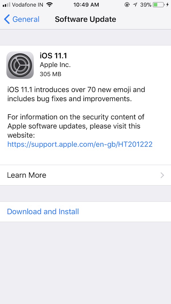 ios 11 update download