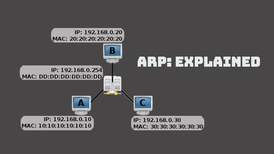 arp command to find mac address