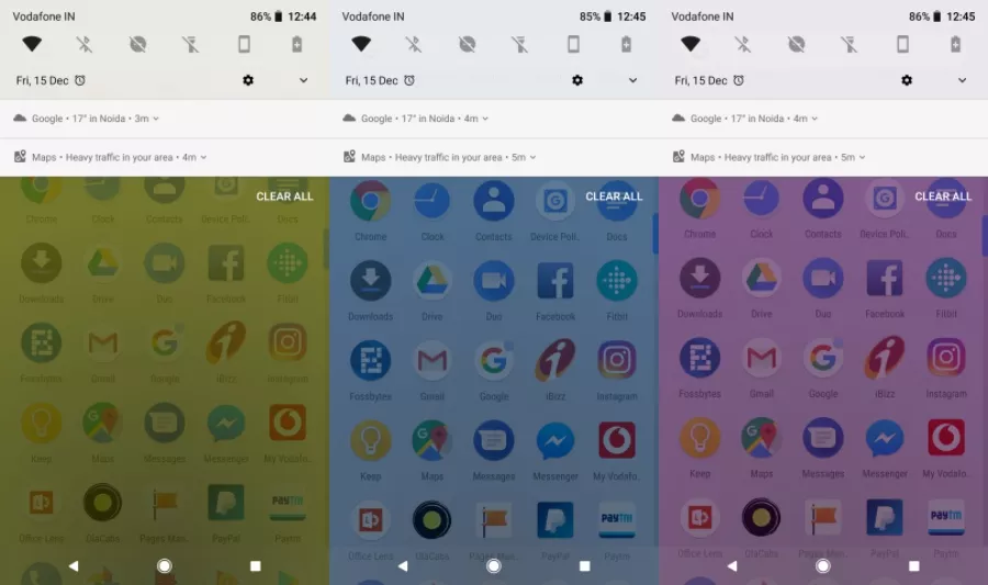 Android 8.1 features adaptive color