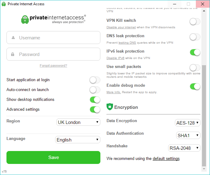 pia vpn login