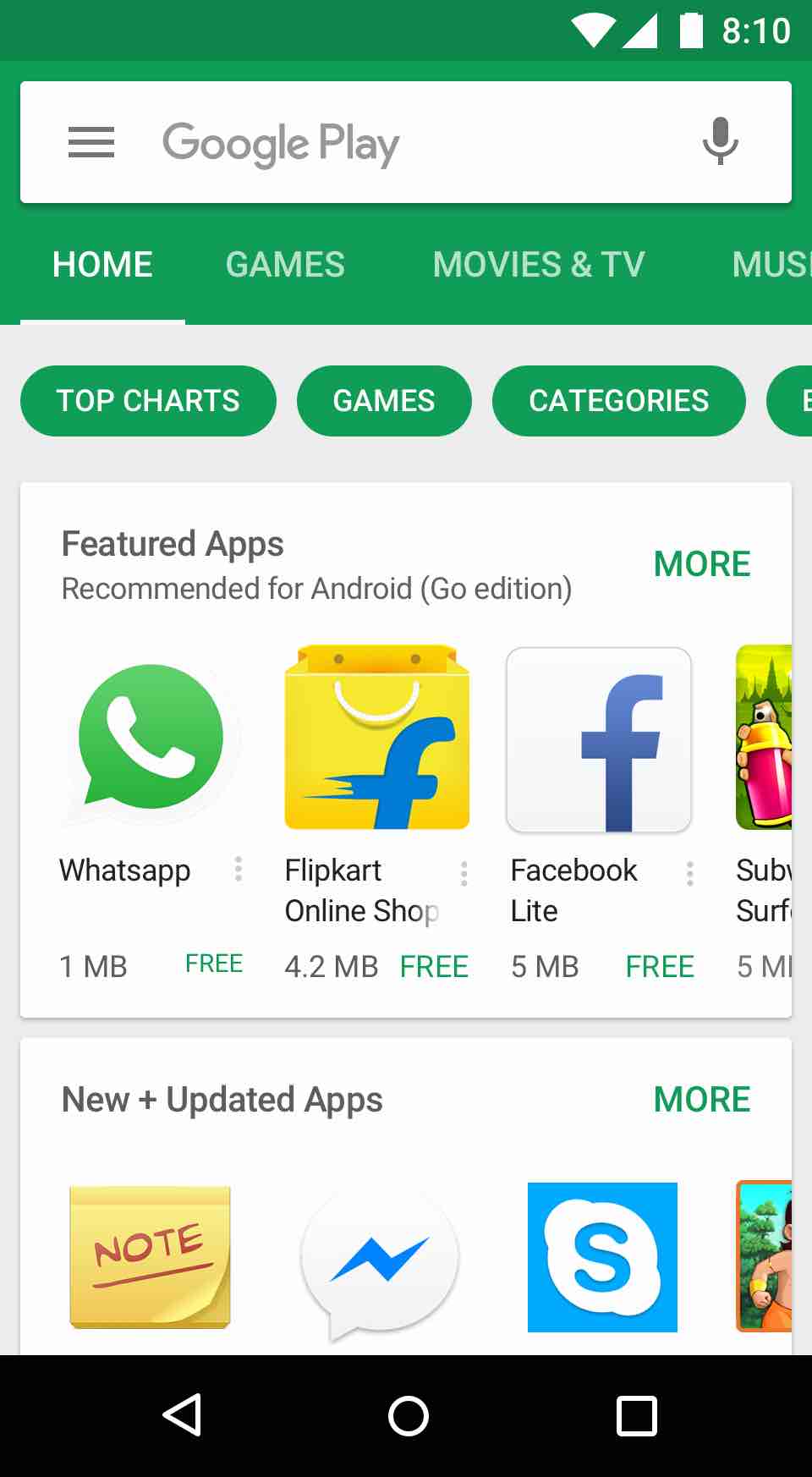 android oreo go app store
