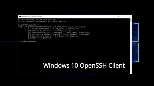 ssh terminal for windows 10