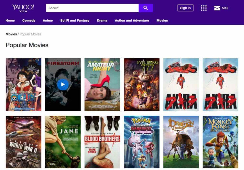 yahoo free movies online without downloading