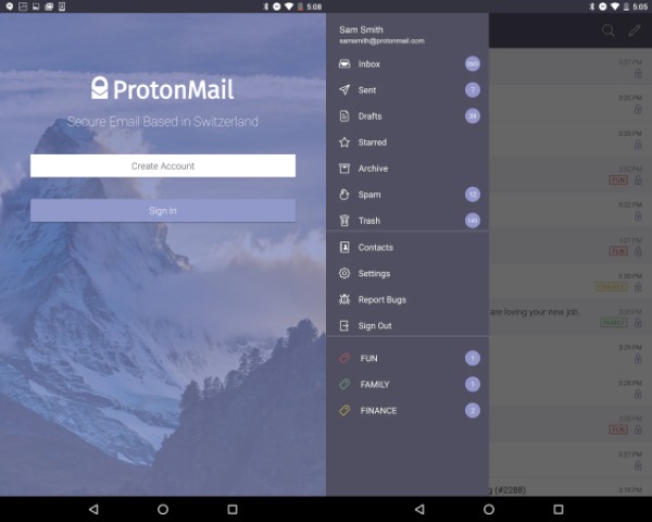 Android Open Source Apps ProtonMail