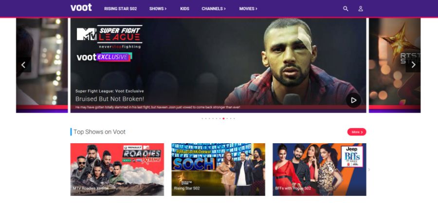 Meilleurs services de streaming en Inde 6 Voot