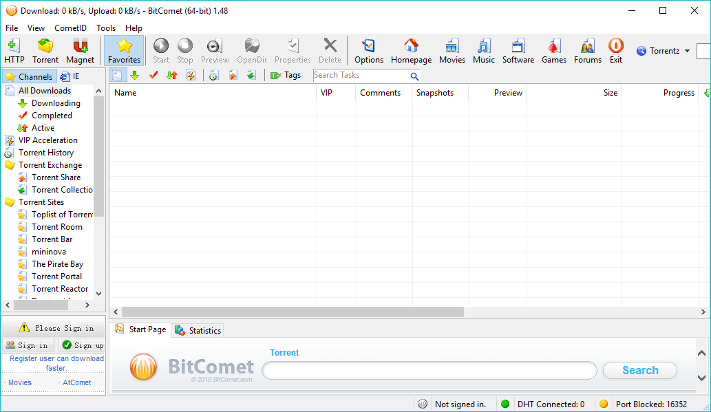 Torrent file download browser