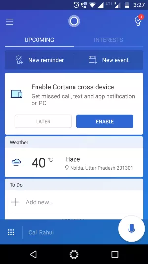 Link Phone to Windows 10 Cortana Cross Device