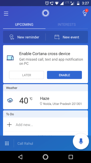 Link Phone to Windows 10 Cortana Cross Device