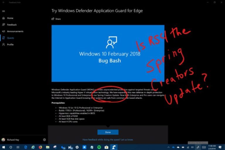 Windows 10 Spring Creators Update1