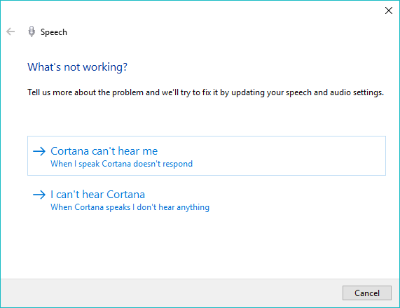 Windows 10 Troubleshooting tools 17 Cortana