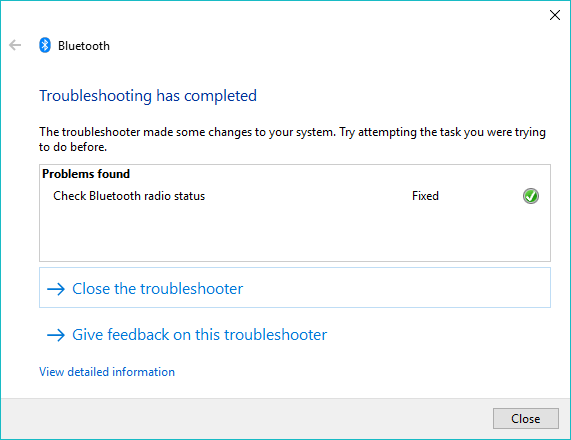 Windows 10 Troubleshooting tools 6 bluetooth